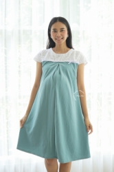 MAMA HAMIL Baju Hamil Dress Hamil Menyusui White Simple Modis Broklat Tasya Dress   DRO 868 4  large